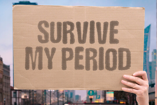 "Survive My Period" Enduring personal menstrual experience. ENDURING. PERSONAL. MENSTRUAL. EXPERIENCE. PERIOD.
