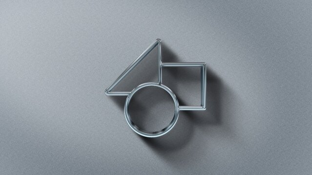 Metal Shiny Extrude Realistic Icon Reflective Logo Reveal