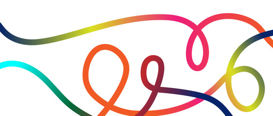 Abstract Colorful Curved Lines Background Vector with Modern Gradient Design