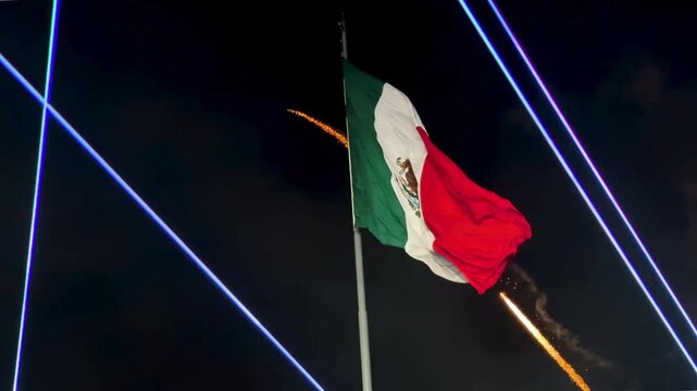 mexico, flag, mexican, waving, national, symbol, emblem, patriot, patriotism, country, banner, textile, fabric, cloth, wind, motion, cinematic, independence, celebration, history, culture, north, amer