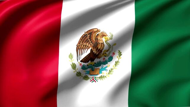mexico, flag, mexican, waving, national, symbol, emblem, patriot, patriotism, country, banner, textile, fabric, cloth, wind, motion, cinematic, independence, celebration, history, culture, north, amer