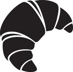 Delicious black croissant on white background for bakery or food concept