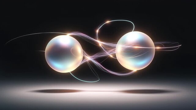 visualization of quantum entanglement, atoms, fission, fusion, atomic science