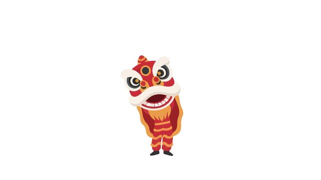 Festive Lion Dance Chinese New Year