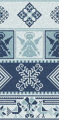 Scandinavian style seamless mosaic tiles pattern