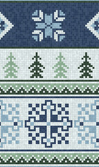 Scandinavian style seamless mosaic tiles pattern