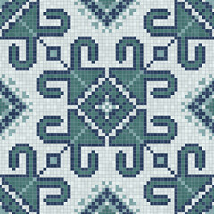 Scandinavian style seamless mosaic tiles pattern