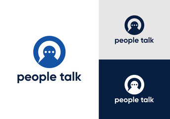 chat design logo, people talking family together human unity chat bubble logo vector icon	