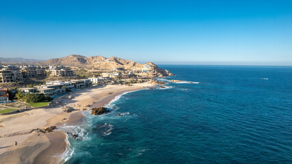 Obraz premium Aerial View of Santa María Beach in Los Cabos Tourist Corridor, Baja California Sur, Mexico