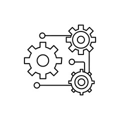 Obraz premium Vector Gear and Cogwheel Icon Illustration for Mechanical and Industrial Design