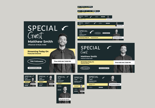 Special Guest Streaming Banner Template Design