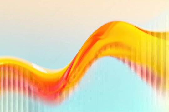 Bright yellow fluid wave across a soft pastel background creating a light, airy, and modern abstract flow suitable for editorial or design use