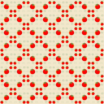 Fresh Red Tomatoes Graphic Illustration Pattern