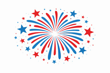 Obraz premium Bright Colorful Fireworks Display