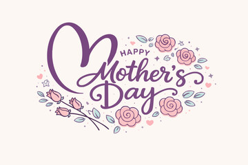 Obraz premium Happy Mothers Day Card Design