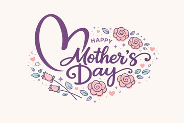 Obraz premium Happy Mothers Day Card Design