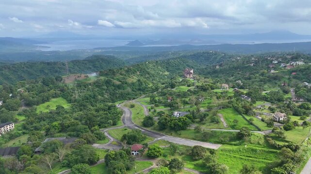 Drone View of Golf Course in Canyon Woods, Tagaytay, Philippines