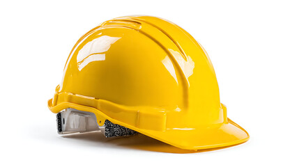 Fototapeta premium Hard Hat Yellow White Background