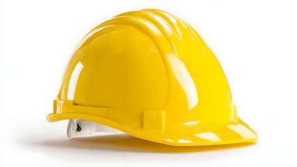 Fototapeta premium Hard Hat Yellow White Background