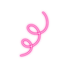 Obraz premium Abstract neon line decoration. Glowing lines design elements. Vector illustration 