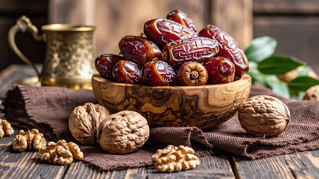 Delicious Dates and Walnuts - A Healthy and Nutritious Food Combination.