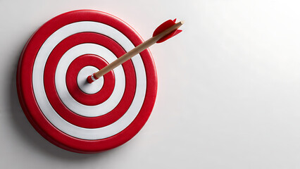 Target With Arrow Bullseye White Background