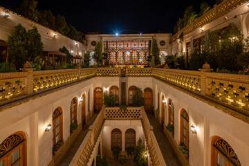 Beautiful retro architecture building in Isfahan, Iran. © Kyrenian