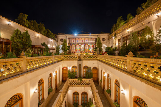 Beautiful retro architecture building in Isfahan, Iran.