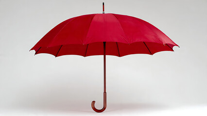 Umbrella Red Open White Background