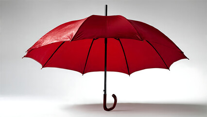 Umbrella Red Open White Background