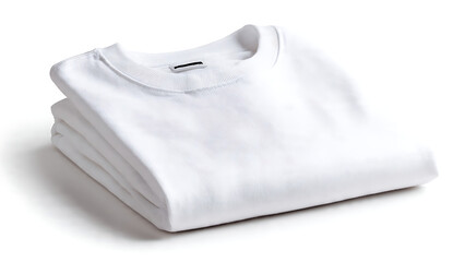 Shirt Blank White Folded White Background