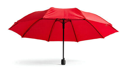 Umbrella Red Open White Background