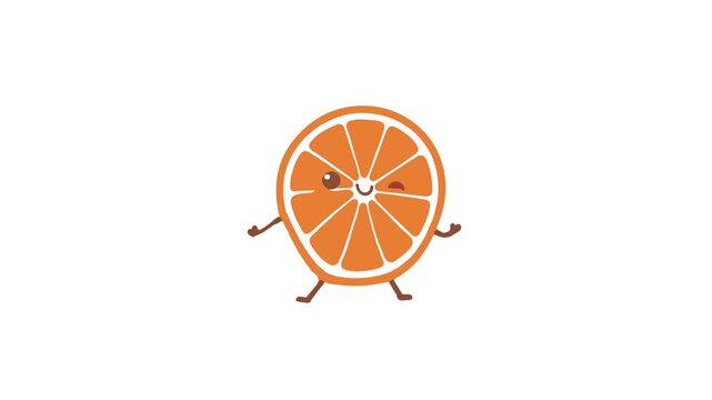 Orange Slice Front View Illustration