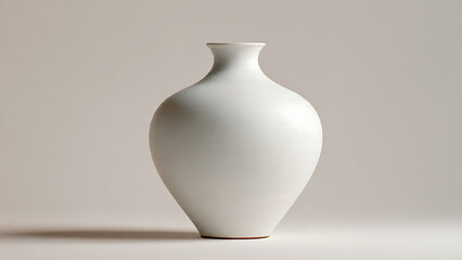 Vase Ceramic Empty White Background
