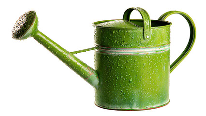 Watering Can Green White Background