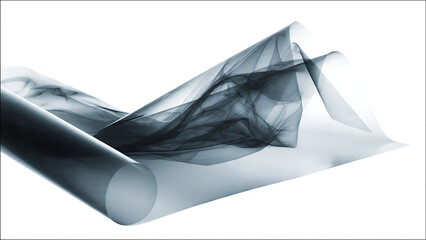 Ray Film Sheet White Background