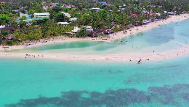 Aerial panorama of tropical coast