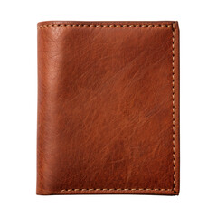 High Quality Brown Leather Wallet Placed on a Plain Background for Sale Online or in a Store