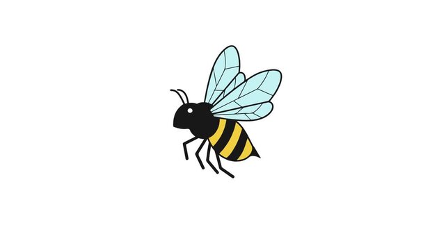 Bee Flying Natural Motion Animation