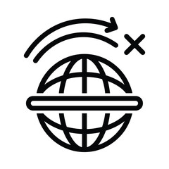 Global ban flat vector illustration