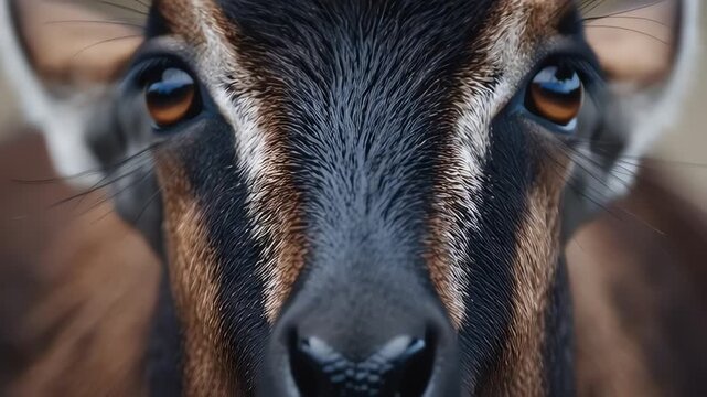 Sable Antelope Close-Up: Majestic Wildlife Portrait