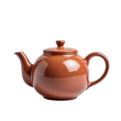 Simple Brown Teapot Sits on a Table in a Cozy Kitchen During the Afternoon Hours
