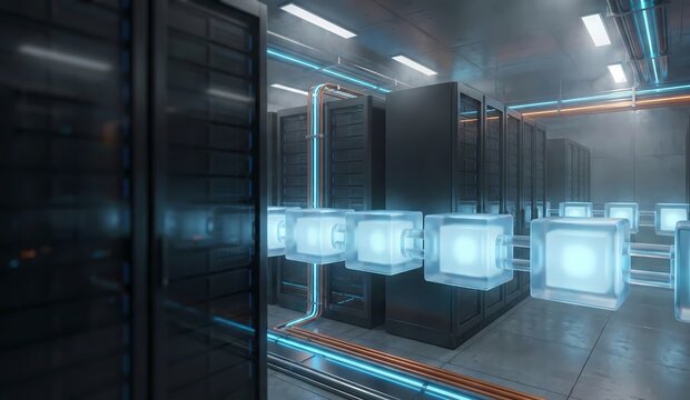 Blockchain Data Flow in Secure Server Infrastructure