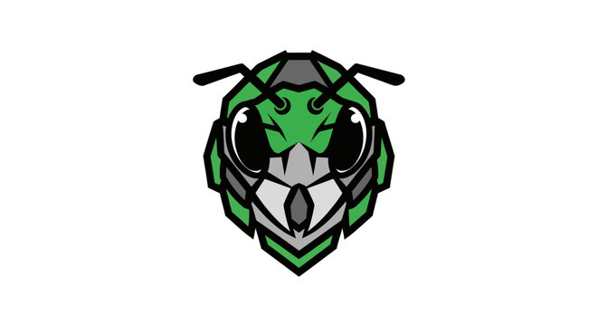 Stylized ant head vector illustration