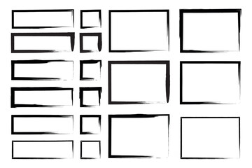 Hand-Drawn Scribble Geometric Shapes and Text Box Outlines Collection