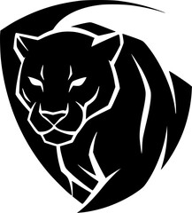 Panther - Minimalist and Flat Logo - Vector illustration
