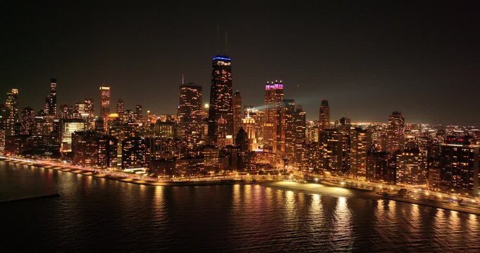  Aerial View of Chicago Skyline from Lake Michigan &ndash; Downtown on September 26, 2025
