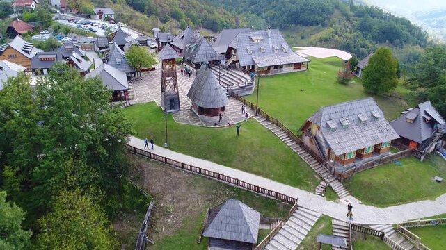Aerial village panorama