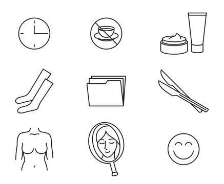 icons necessary for cosmetic surgery.