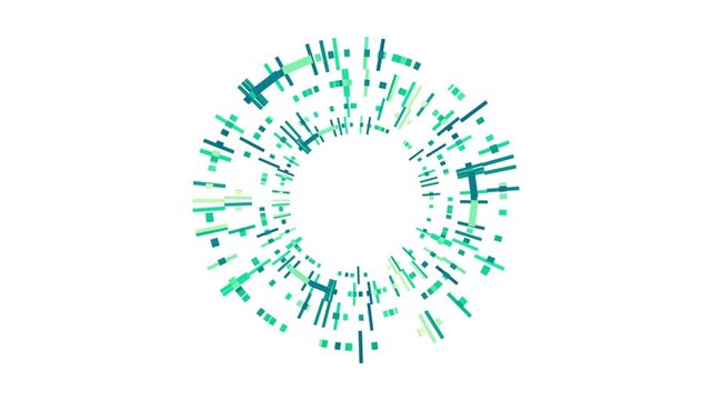 Abstract green geometric pattern on white background modern animation